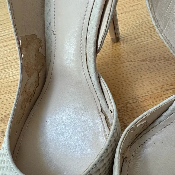Vince Camuto Women's Cream Slingback Heels - Picture 5 of 5